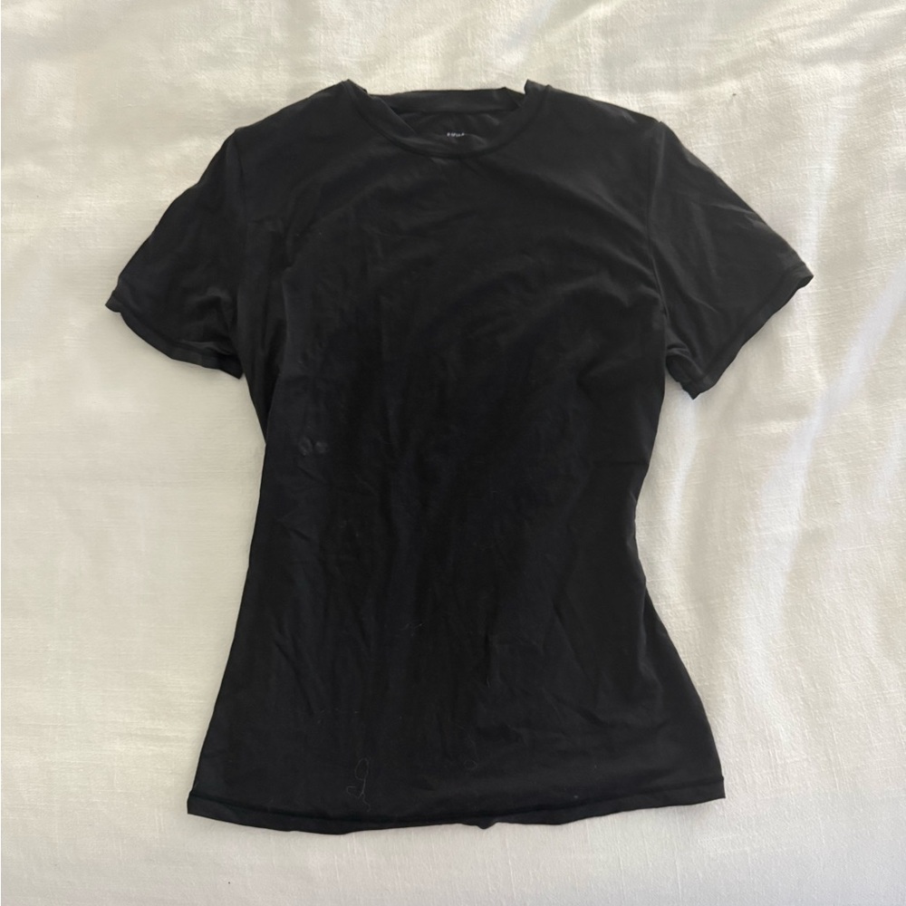 SKIMS Black Short Sleeve Tee